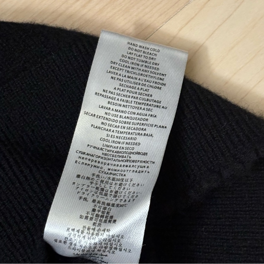 RE/DONE 100% Cashmere Crewneck Long Sleeve Top Black Small Natural Fiber Staple - Picture 11 of 14